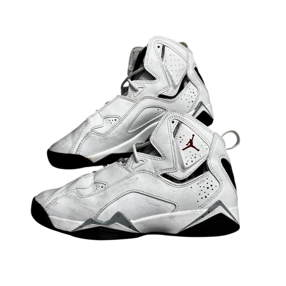 Air Jordan Youth Size 5Y True Flight White Black High Top Basketball Sneakers